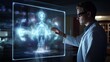 © venusvi - A doctor using a virtual hologram screen to improve the quality of patient care and reduce medical errors.