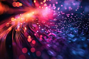 Poster - A close-up view of a vibrant light cluster