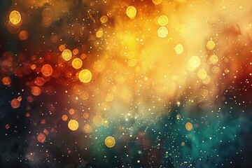 Poster - A photo of a blurry background with lights, great for creating a mysterious atmosphere