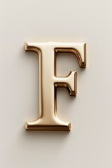 Poster - A close-up of a golden letter 'E' on a white background, often used as a symbol or decorative element