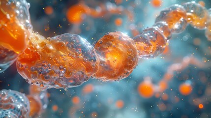 Aufkleber - A microscopic view of a newly discovered cell type or biological process, revealing the intricate workings of the human body and the potential for new medical discoveries.