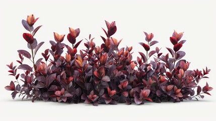 Wall Mural - Vibrant Red and Purple Foliage Generative AI