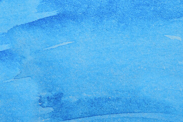 Wall Mural - Hand painted blue watercolor background.