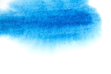 Wall Mural - Abstract blue watercolor on white background.