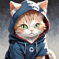 hooded cat