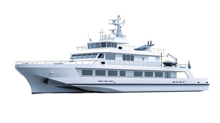 photo of a modern ferry, isolated on a white background