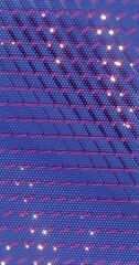 Poster - 3D Abstract Render of Blue and Red Cubes with Dot Pattern - Futuristic Geometric Design