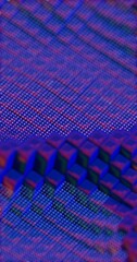 Poster - 3D Abstract Render of Blue Cubes with Dot Pattern - Futuristic Geometric Design