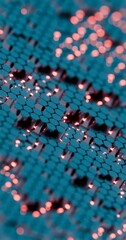 Poster - Abstract 3D Hexagonal Grid with Glowing Highlights..