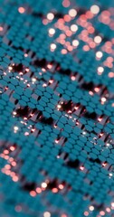 Poster - Abstract 3D Hexagonal Grid with Glowing Highlights..
