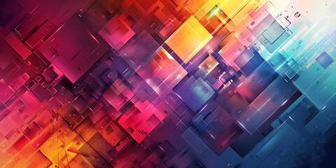 Wall Mural - 
abstract rectangle background ,cosmic colors