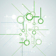 Leinwandbilder - Vector connecting dots and lines. Science connect element. Modern science and technology background. Medical design