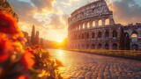 Morning Light at the Colosseum, Italy - A beautiful shot of the Colosseum in Rome as the morning sun begins to shine.