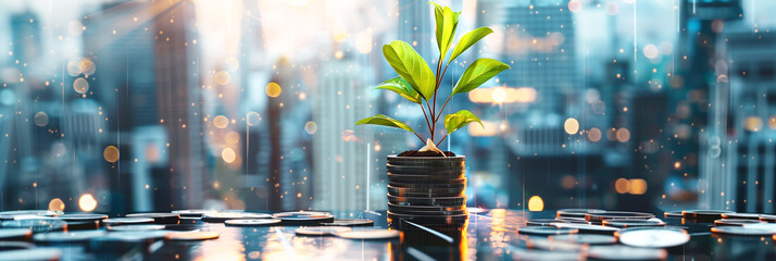 Wall Mural - Abstract Background for Finance Business Website Banner