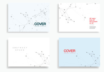 Poster - Connection vector template. Abstract background