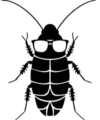 Canvas Print - Cockroach with Sunglasses