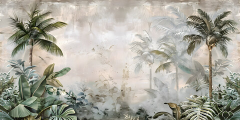 Watercolor tropical abstract background