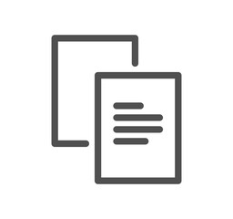 Poster - Clipboard related icon outline and linear vector.	

