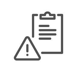Poster - Clipboard related icon outline and linear vector.	
