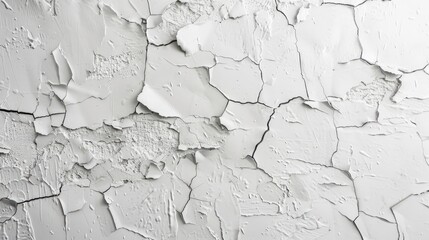 Poster - Unevenly applied white plaster background in a house room