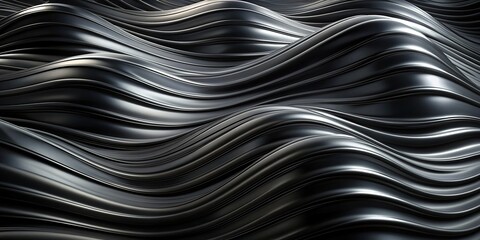 Wall Mural - Abstract black wave texture background, texture, black, wave, abstract, design, pattern, art, backdrop, dark, artistic