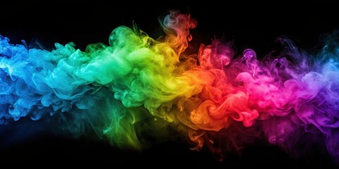 Wall Mural - Colorful smoke gradient wallpaper background, abstract, vibrant, colors, art, texture, design, blur, smoke, gradient