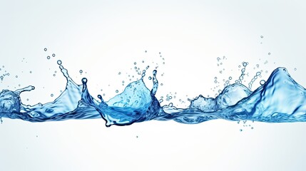 Poster - water splash isolated on white