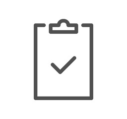 Poster - Clipboard related icon outline and linear vector.	
