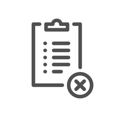 Poster - Clipboard related icon outline and linear vector.	
