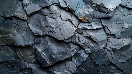 Wall Mural - Grey black slate texture with natural pattern for backgrounds and design work in high resolution.