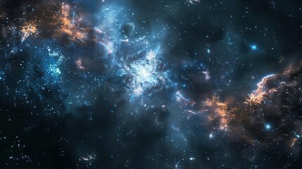 Wall Mural - deep space with stars nebulae and galaxies astronomical background