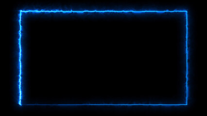 Wall Mural - abstract glowing neon light effect rectangle frame background illustration.