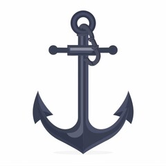 Wall Mural - Vector illustration of ship anchor isolated