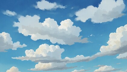 Canvas Print - Sunny Sky Blue Watercolor Handwriting Background
