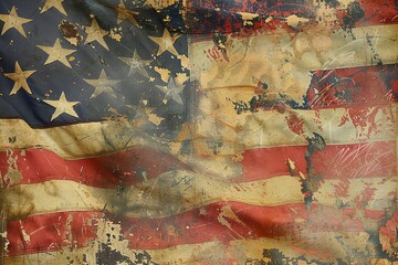 Wall Mural - An American flag patriotism and the symbol of freedom