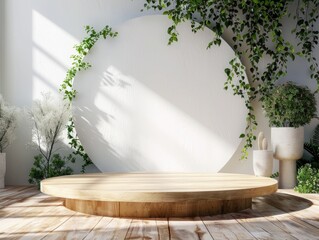 Wall Mural - Wooden table on wooden floor