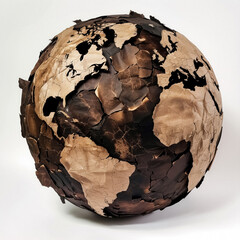 Wall Mural - old paper globe