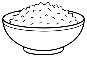 Poster - A Big Rice Bowl outline vector design