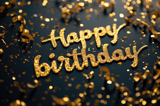 Festive joy: a heartwarming greeting card adorned with the text happy birthday, radiating celebratory cheer and warm wishes, perfect for expressing love and joy on this special occasion.