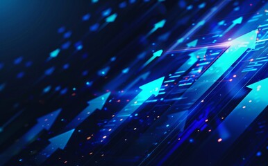 Poster - Future digital transformation abstract technology background with currency, stock and investment economy.