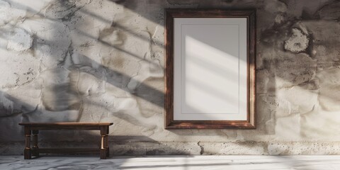 Canvas Print - Bench and Mirror Wall