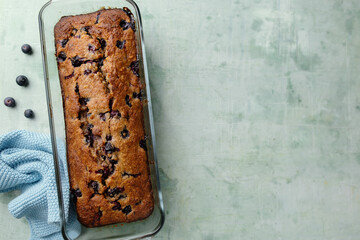 Wall Mural - Tasty homemade sweet cake with berries