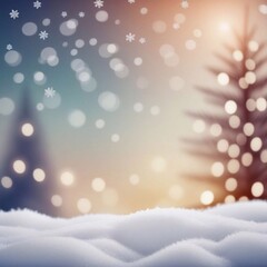 Wall Mural - a snow covered background with a blurry light in the background.