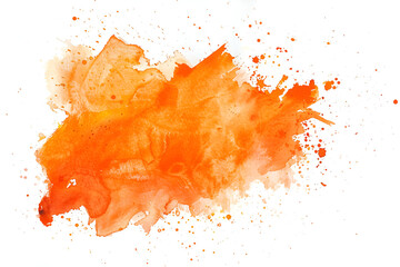 paint stain orange watercolor