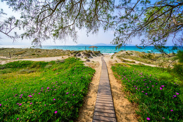 Wall Mural - Tam Tam Beach - beautiful coast scenery with paradise beach on island Kos - travel destination in Greece, Europe