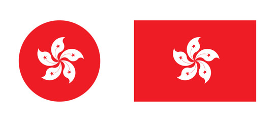 Wall Mural - flag of hong kong