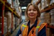 © NikoG - Smiling portrait of middle aged female warehouse worker