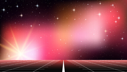 Wall Mural - Deep space vector illustration. Background for presentation, landing page, booklet, banner
