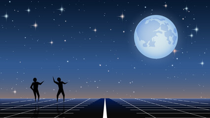 Wall Mural - deep space vector illustration. background for presentation, landing page, booklet, banner