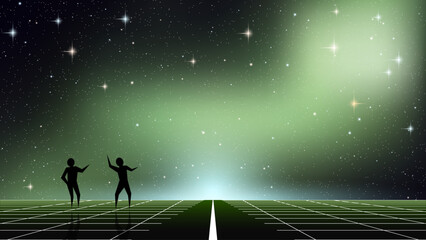 Wall Mural - deep space vector illustration. background for presentation, landing page, booklet, banner